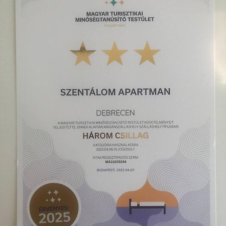 Szentalom Apartman Debreţin Exterior foto